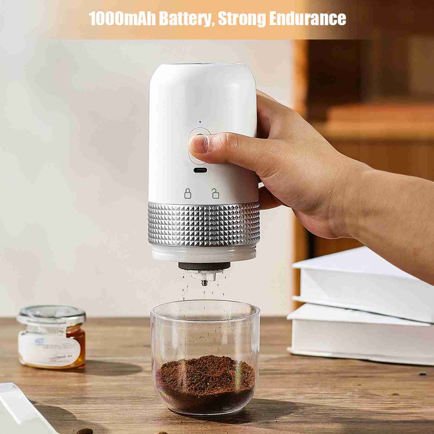 Te gusta el cafe? Esto es tuyo... Molino de Café Eléctrico Auto Stop y Recarga USB. Perfecto.