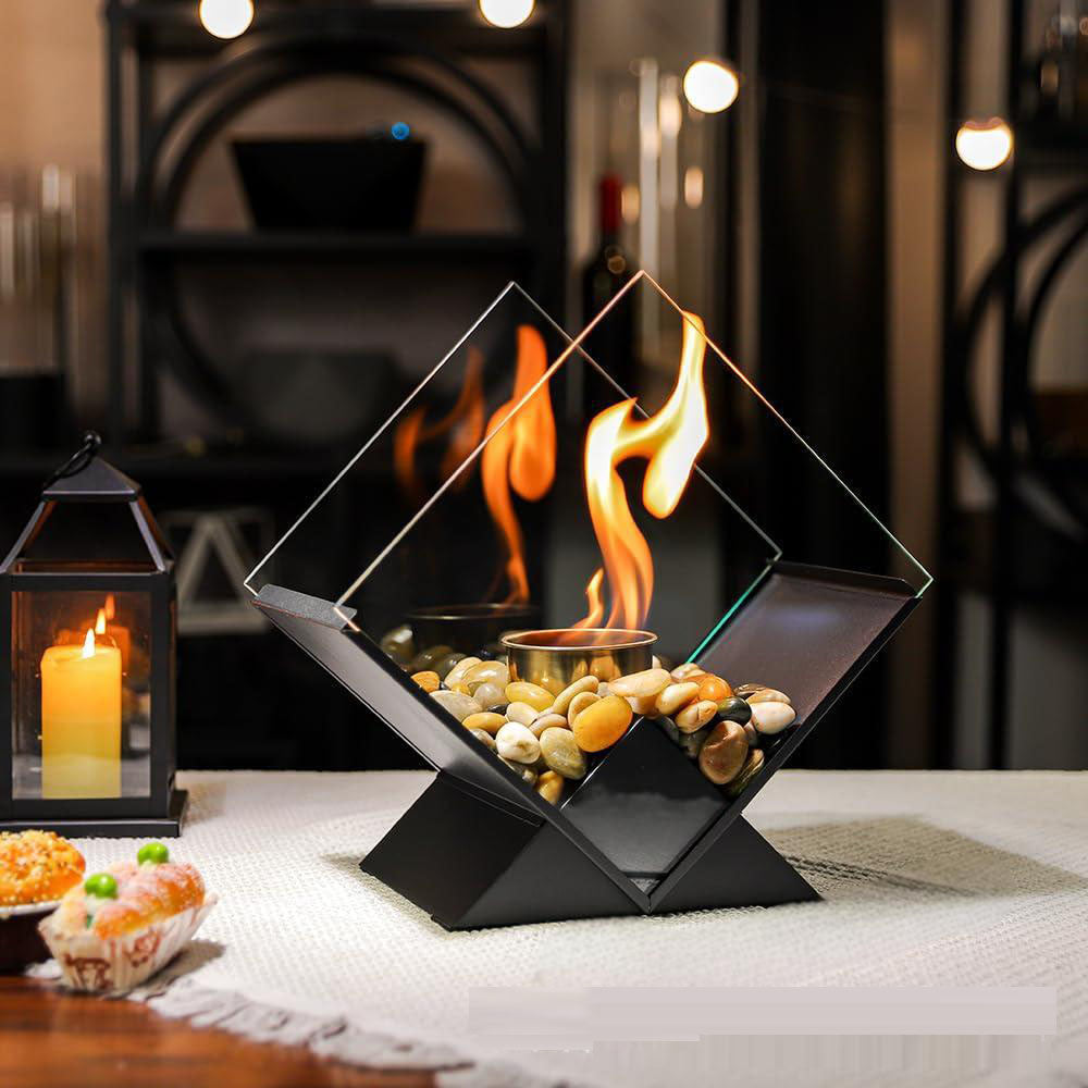 Chimenea Portátil de Alcohol con Diseño Diamante: Elegancia, Calidez y Versatilidad para Cualquier Espacio