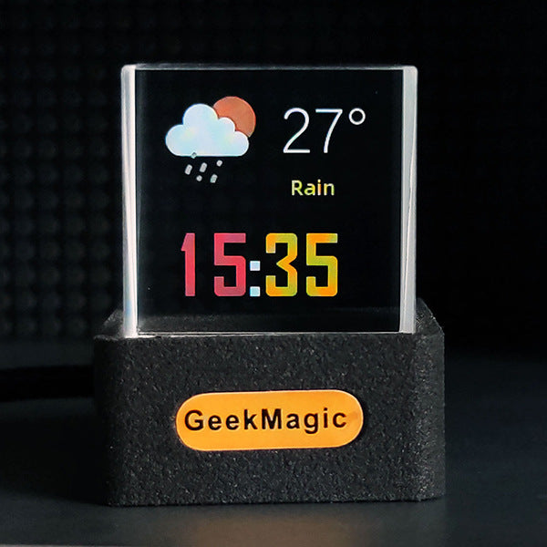 Mini Reloj Transparente WiFi Estación Meteorológica y Decoración Creativa para Escritorio