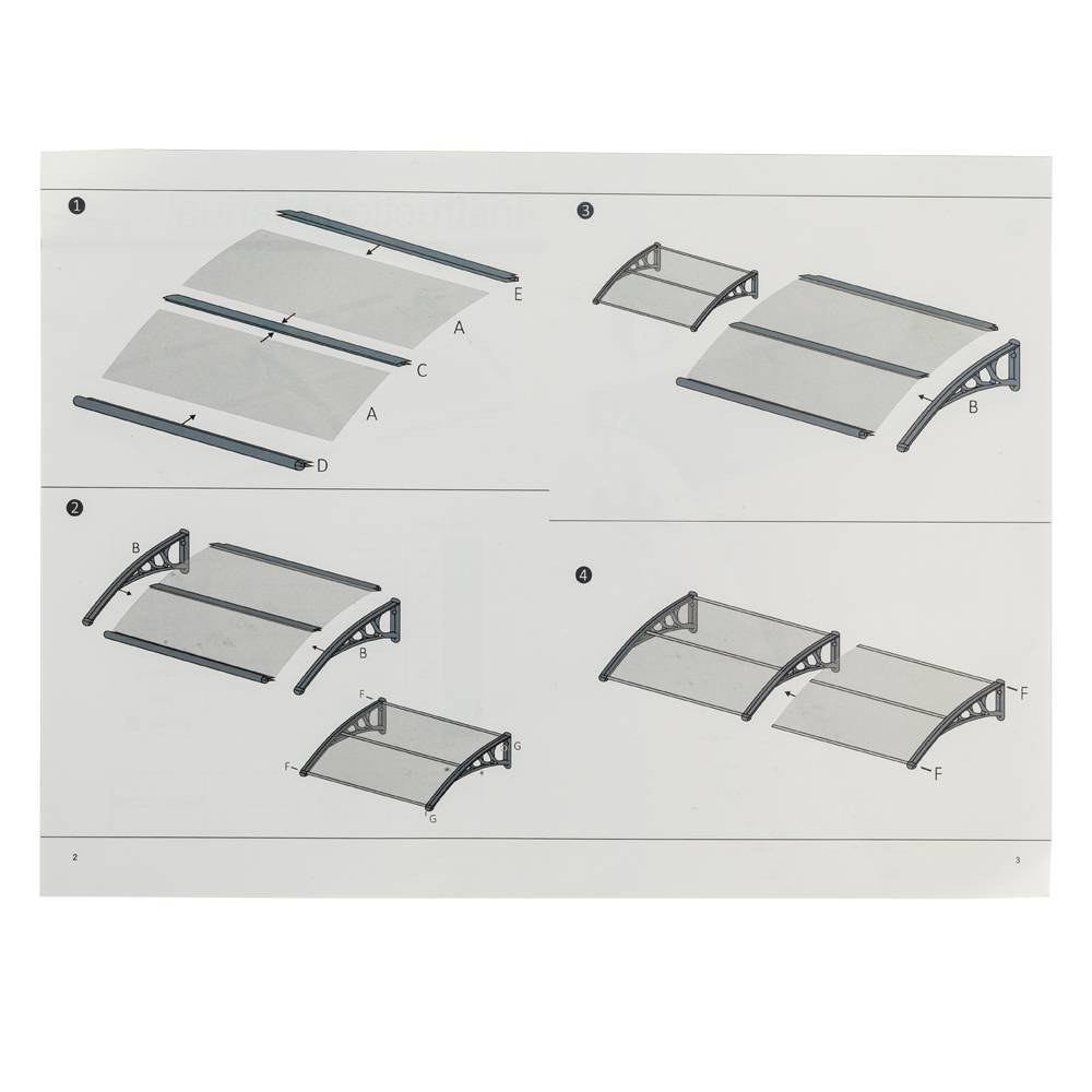 Cobertizo para Puertas y Ventanas Protección contra Lluvia y Sol con Soporte. Lo necesitas.