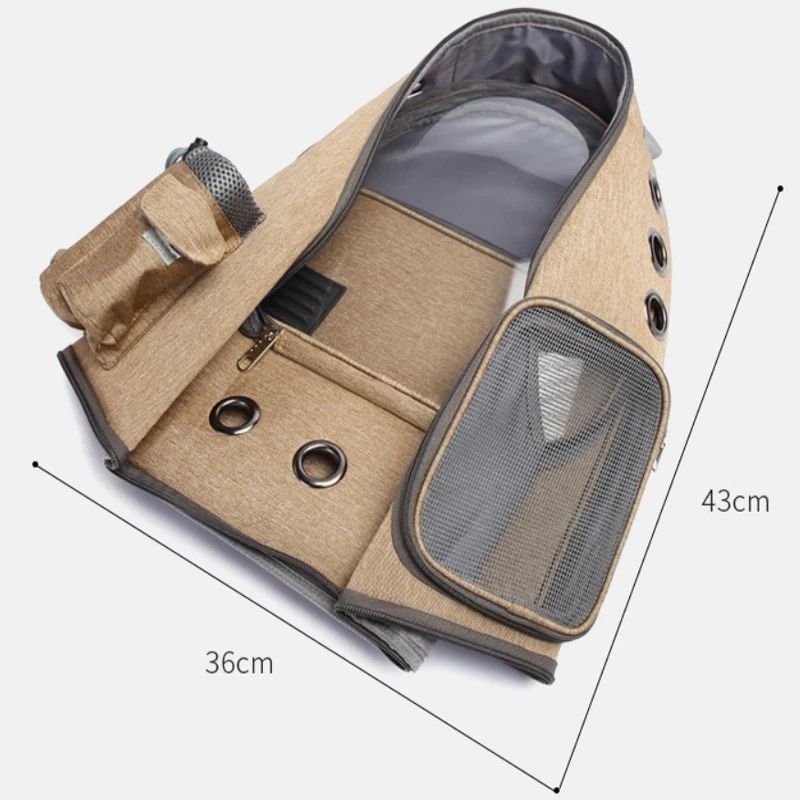 Mochila Espacial Transparente para Mascotas | Diseño Plegable y Transpirable para Gatos y Perros Pequeños