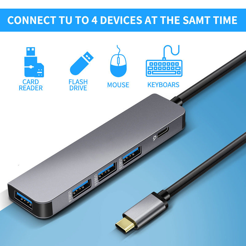 Expansor HUB USB Type-C – Multiconexión con USB 3.0 y Carga PD100W