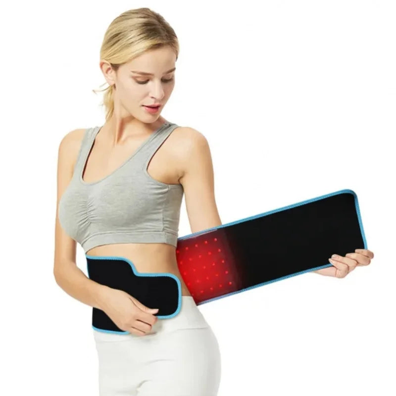 Cinturón Masajeador Lumbar con Luz Infrarroja y LED Alivio y Relajación Inteligente.