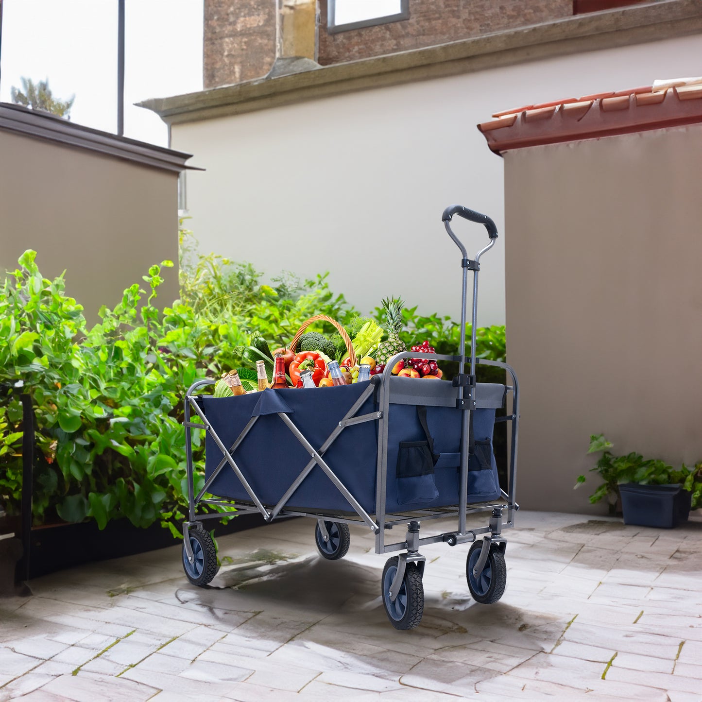 Carrito Plegable Multifuncional para Jardín, Playa y Camping | Carro Compacto y Portátil
