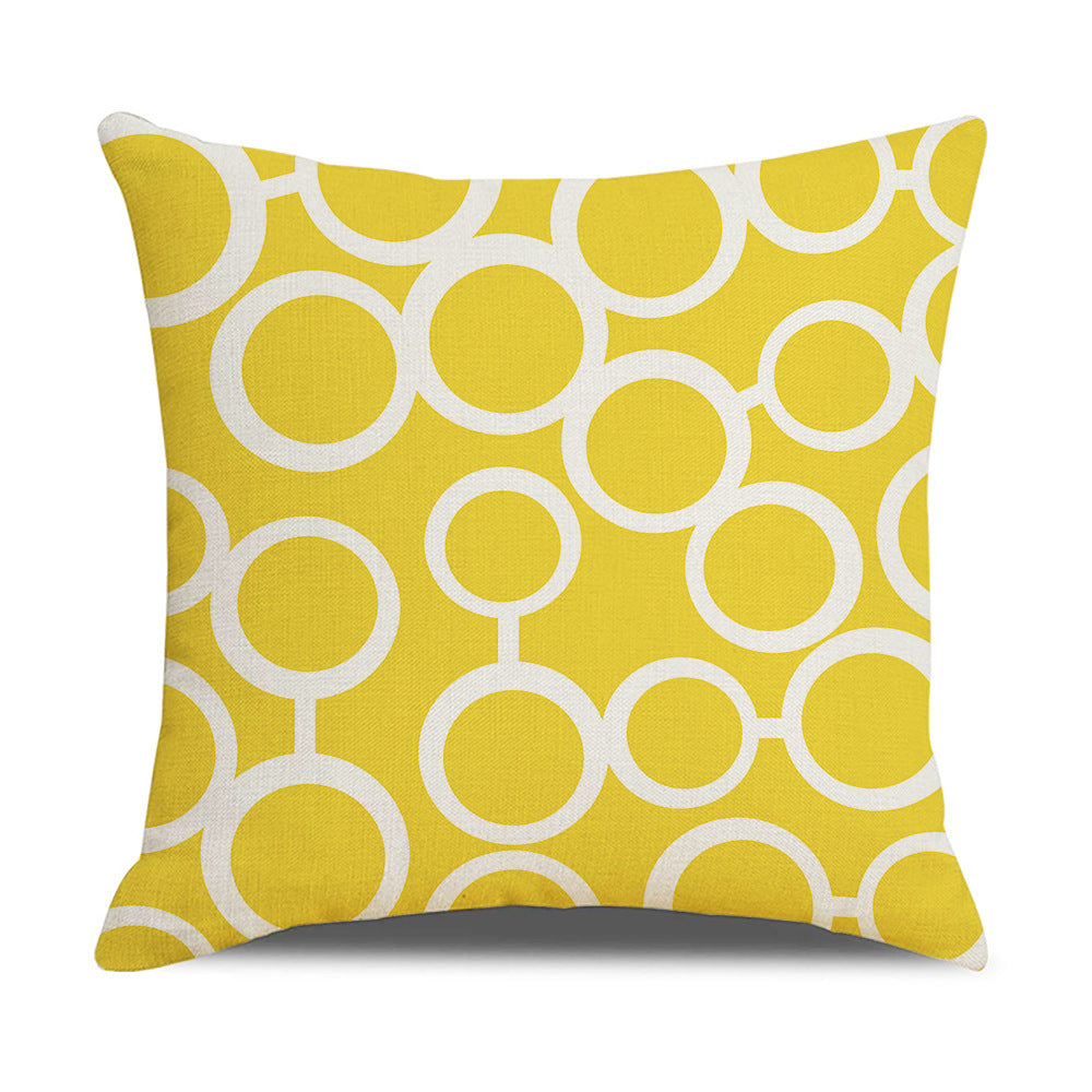 Funda de Almohada de Lino Diseño Geométrico, Estilo Moderno y Confort Premium. Hermosas.
