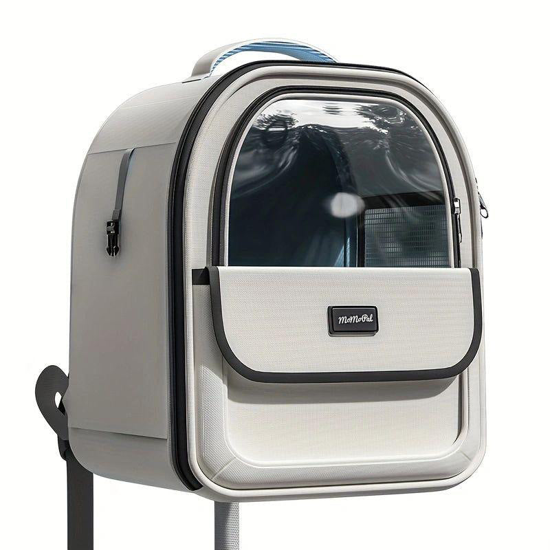 Mochila para Mascotas, es Portátil con Apertura Lateral para Gatos.
