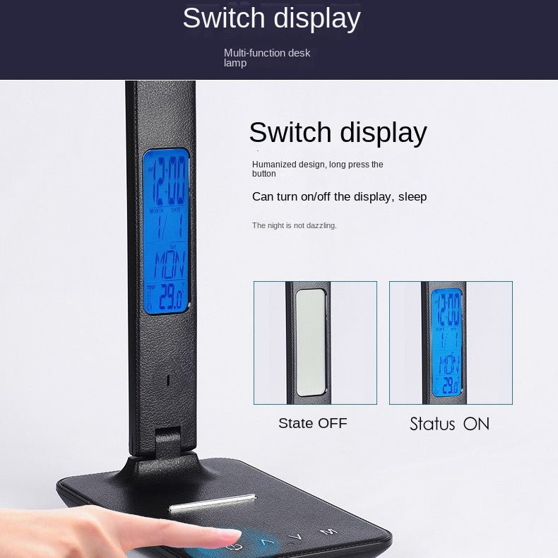 Lampara con Reloj Despertador Plegable y Luz Ajustable – Funcionalidad y Cuidado Visual