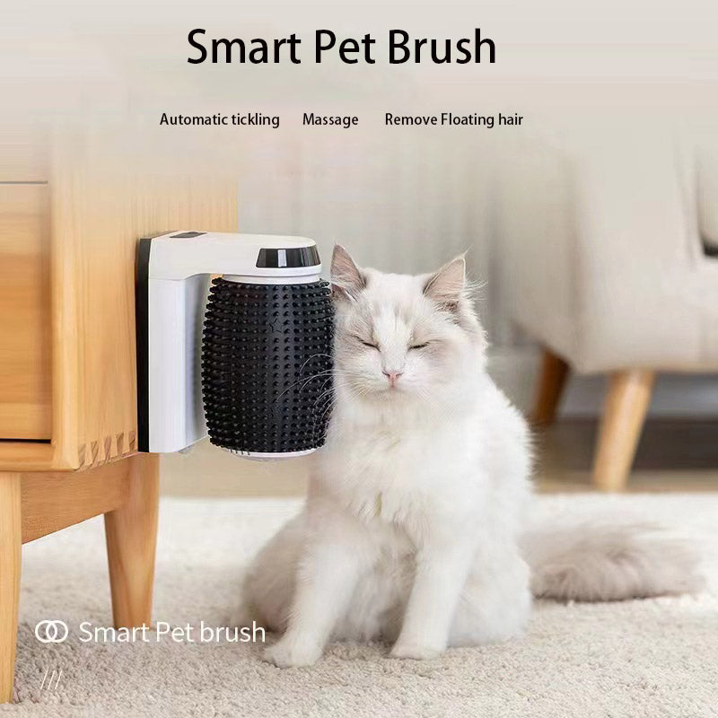 Cepillo Automático Inteligente para Gatos | Masajeador de Esquinas y Eliminador de Pelo Flotante