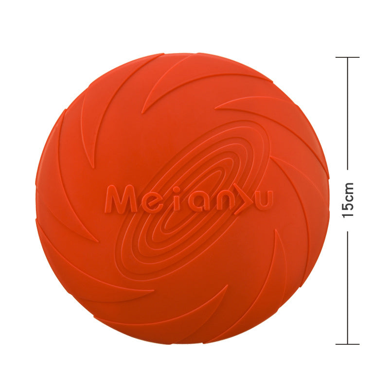 Frisbee juguete diseñado para perros, ideal para juegos de lanzamiento y recuperación.