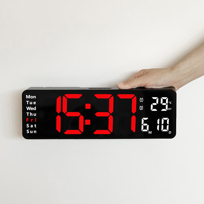 Reloj Digital de Pared LED Grande de 13/16 Pulgadas – Control Remoto y Funciones Completas