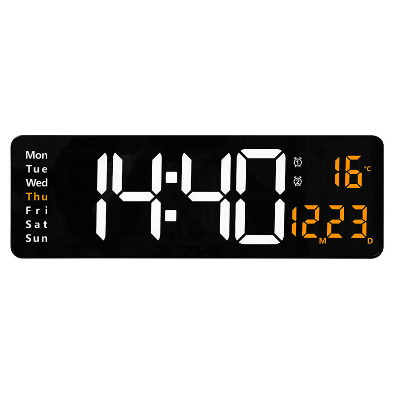 Reloj Digital de Pared LED Grande de 13/16 Pulgadas – Control Remoto y Funciones Completas