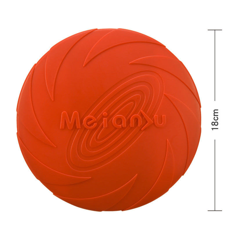 Frisbee juguete diseñado para perros, ideal para juegos de lanzamiento y recuperación.