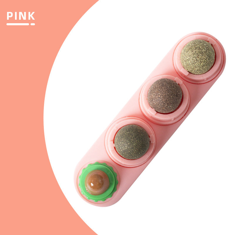 Juguete Giratorio con Bola de Menta para Gatos – Diversión y Snack en Uno