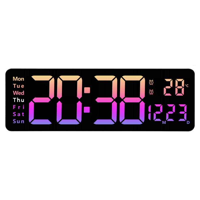 Reloj Digital de Pared LED Grande de 13/16 Pulgadas – Control Remoto y Funciones Completas