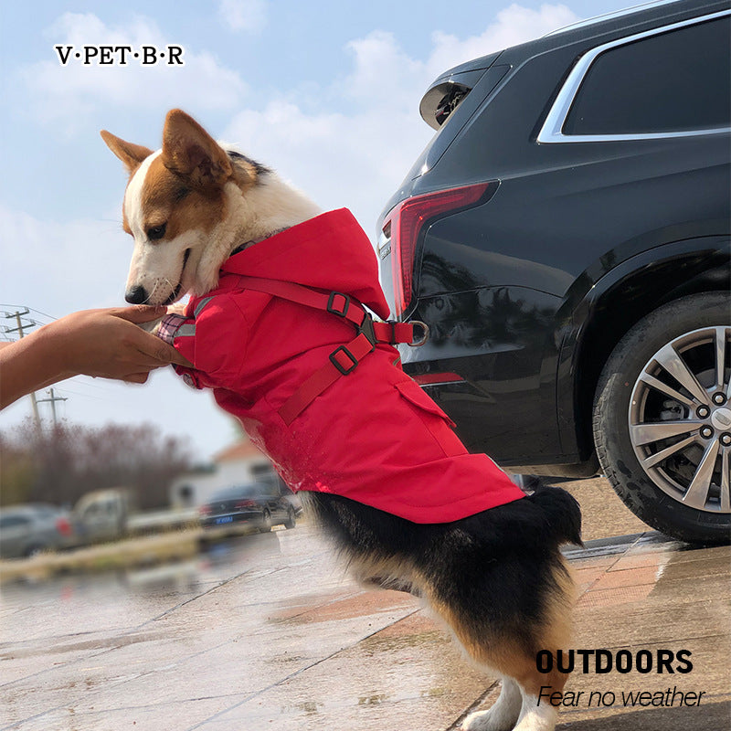 Impermeable Reflectante para Perros | Poncho de Lluvia Todo Clima con Protección PU