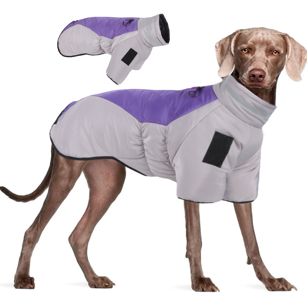Abrigo Acolchado Reflectante para Perros Grandes | Ropa de Otoño e Invierno con Algodón Térmico