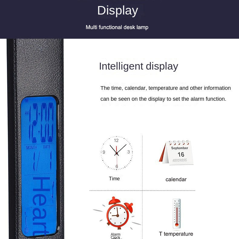 Lampara con Reloj Despertador Plegable y Luz Ajustable – Funcionalidad y Cuidado Visual