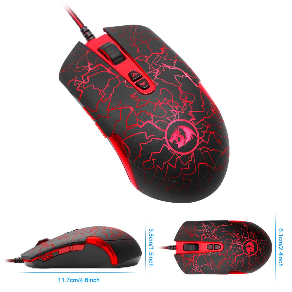 Redragon Gaming Mouse | 6400DPI | 7 Botones Programables | RGB & 4 Velocidades