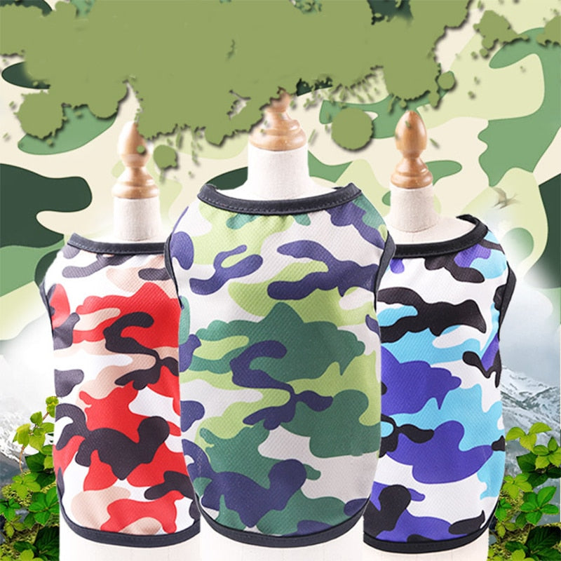 Camiseta Militar para Perros Chaleco Camuflado de Verano Estilo y Comodidad