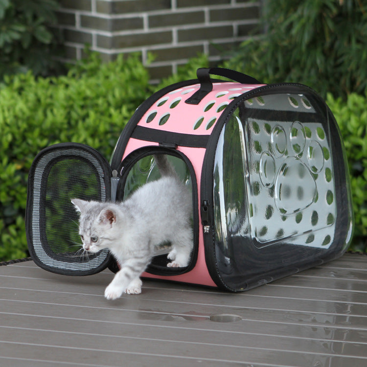 Mochila Transparente para Mascotas | Cápsula Espacial Portátil para Gatos y Perros Pequeños
