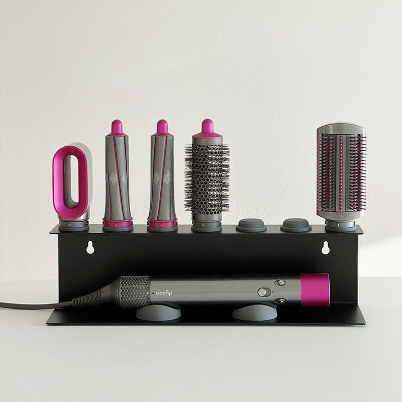 Soporte para Secador de Pelo sin Perforación – Ideal para Planchas y Rizos, Organizador de Baño