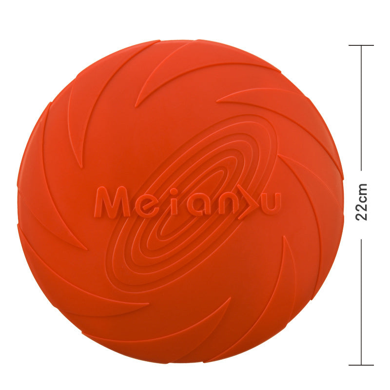 Frisbee juguete diseñado para perros, ideal para juegos de lanzamiento y recuperación.