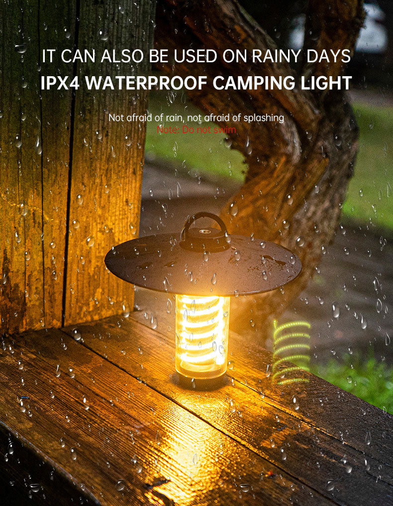 Lámpara de Camping Portátil | Luz Nocturna Recargable con Trípode