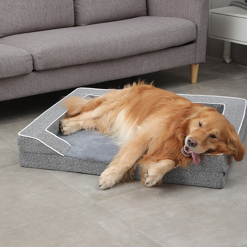 Casa Cálida para Perros de Tamaño Mediano y Grande | Sofá-Cama con Cojín Lavable