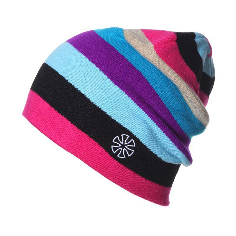 Gorro de Punto con Diseño a Rayas | Beanie Casual para Snowboarding, Ciclismo y Deportes al Aire Libre