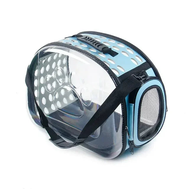 Bolso Transportador Plegable para Gatos | Mochila Transparente y Transpirable para Viajes