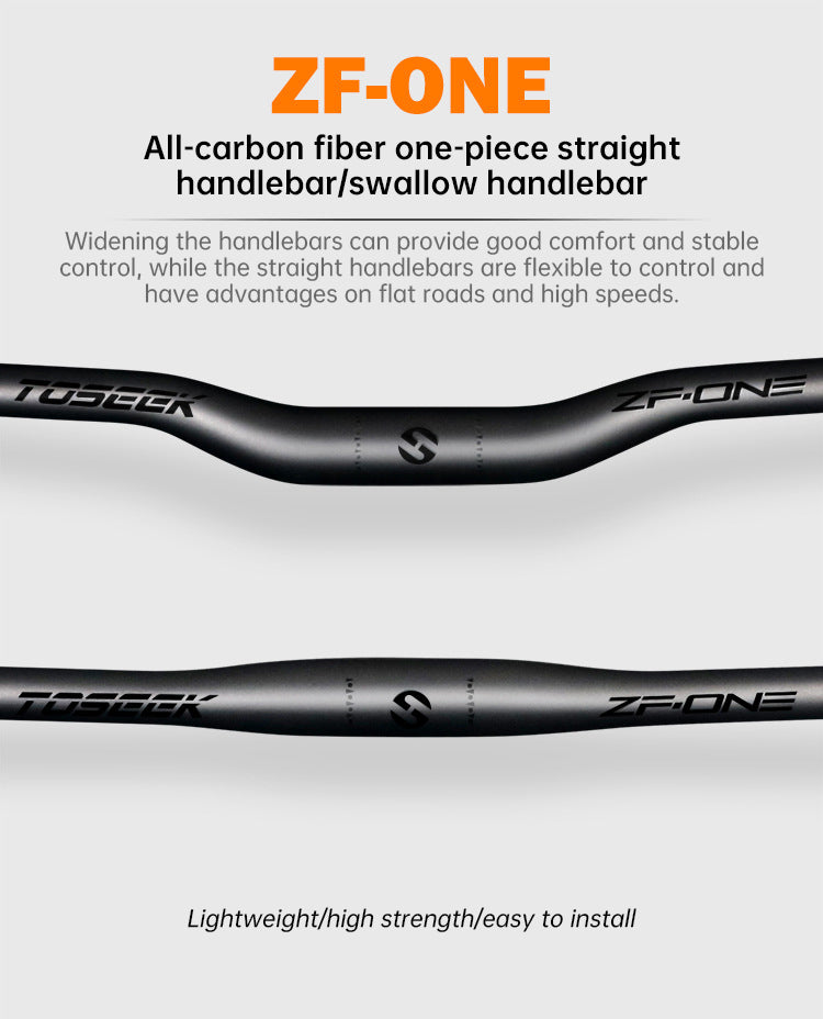 Manillar MTB TOSEEK de Fibra de Carbono Diseño Swallow-Shaped, 31.8mm, One-Piece