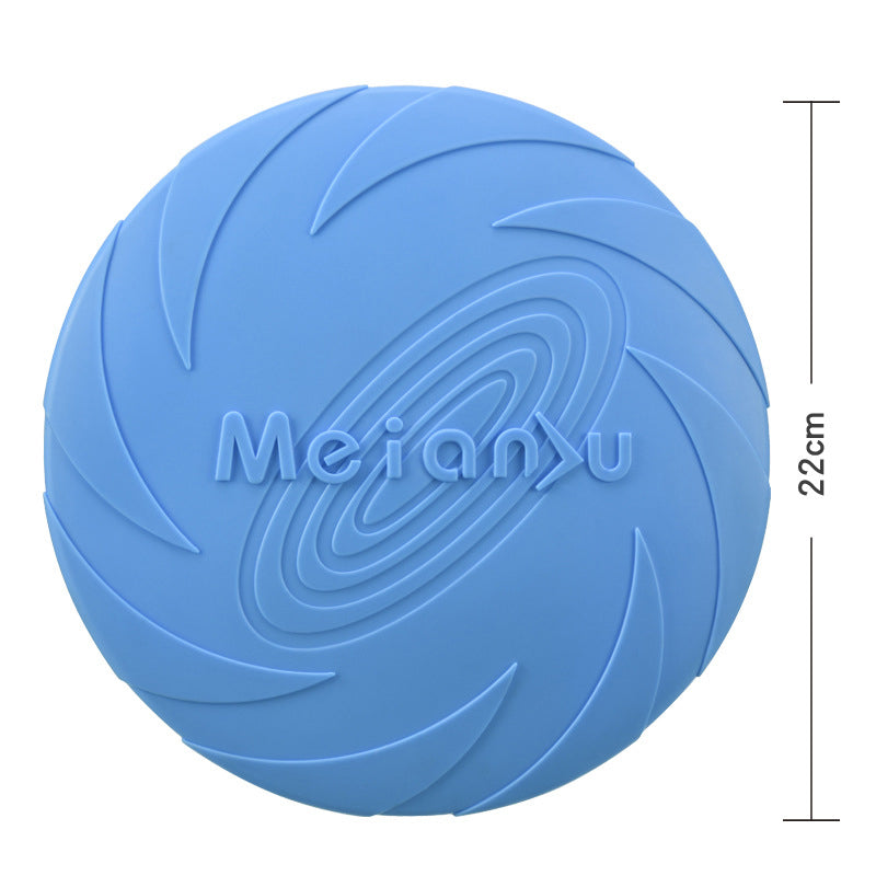 Frisbee juguete diseñado para perros, ideal para juegos de lanzamiento y recuperación.