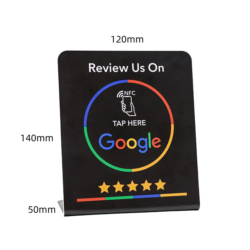 Tarjeta NFC para Reseñas de Google Obtén Más Opiniones con un Toque en Apple y Android