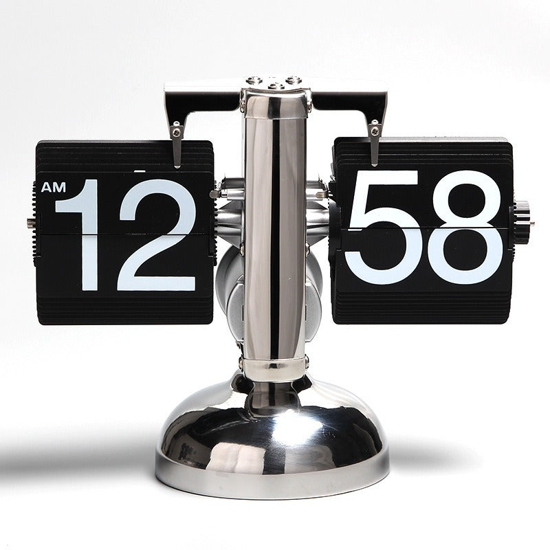 Reloj Retro Automático Diseño Clásico con Mecanismo de Volteo