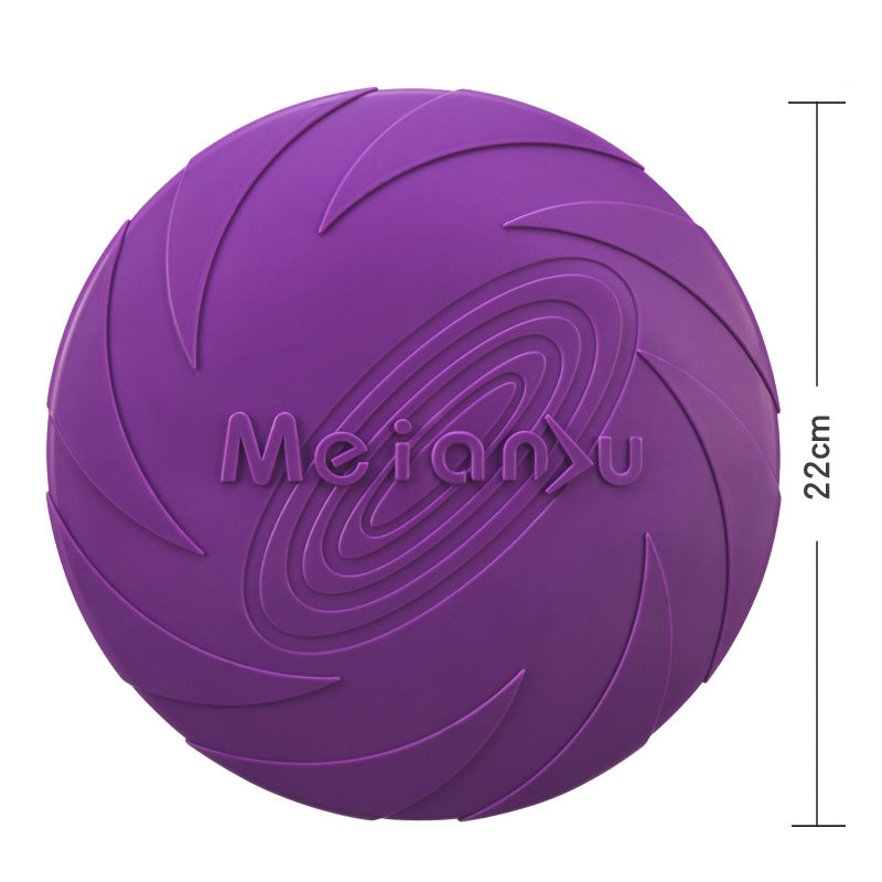 Frisbee juguete diseñado para perros, ideal para juegos de lanzamiento y recuperación.