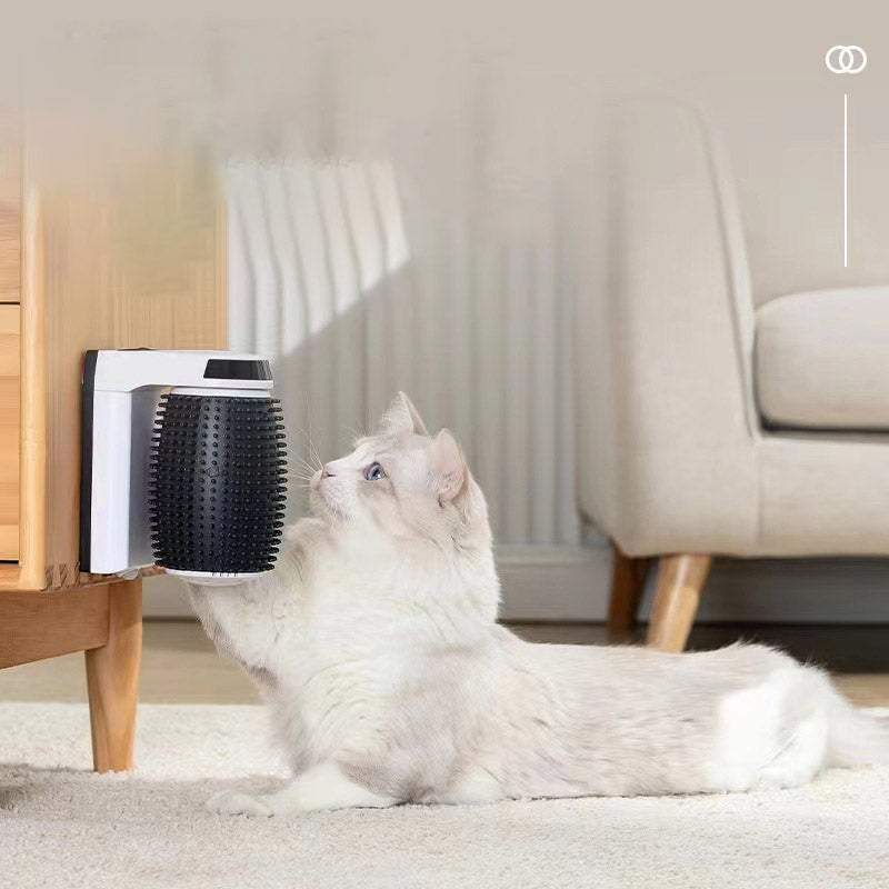 Cepillo Automático Inteligente para Gatos | Masajeador de Esquinas y Eliminador de Pelo Flotante