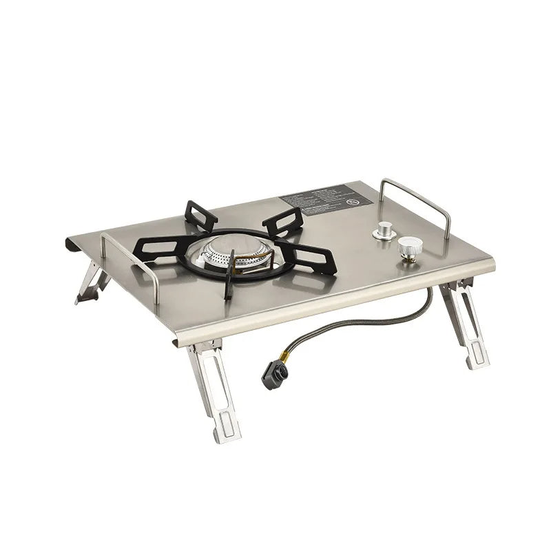 Estufa de Gas Plegable para Camping | 4000W Acero Inoxidable