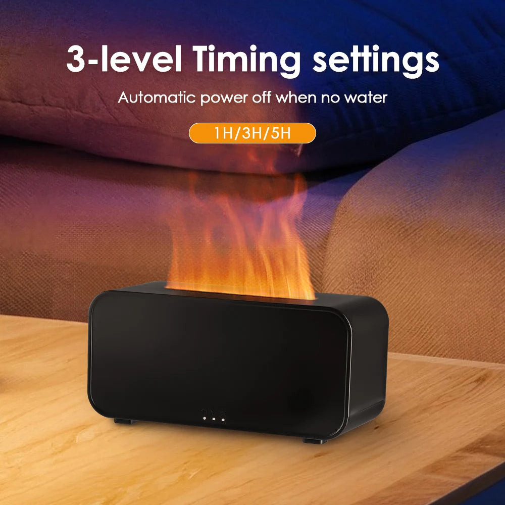 Quieres sorprender? Humidificador 3D con Efecto Llama, Difusor de Aroma USB Recargable