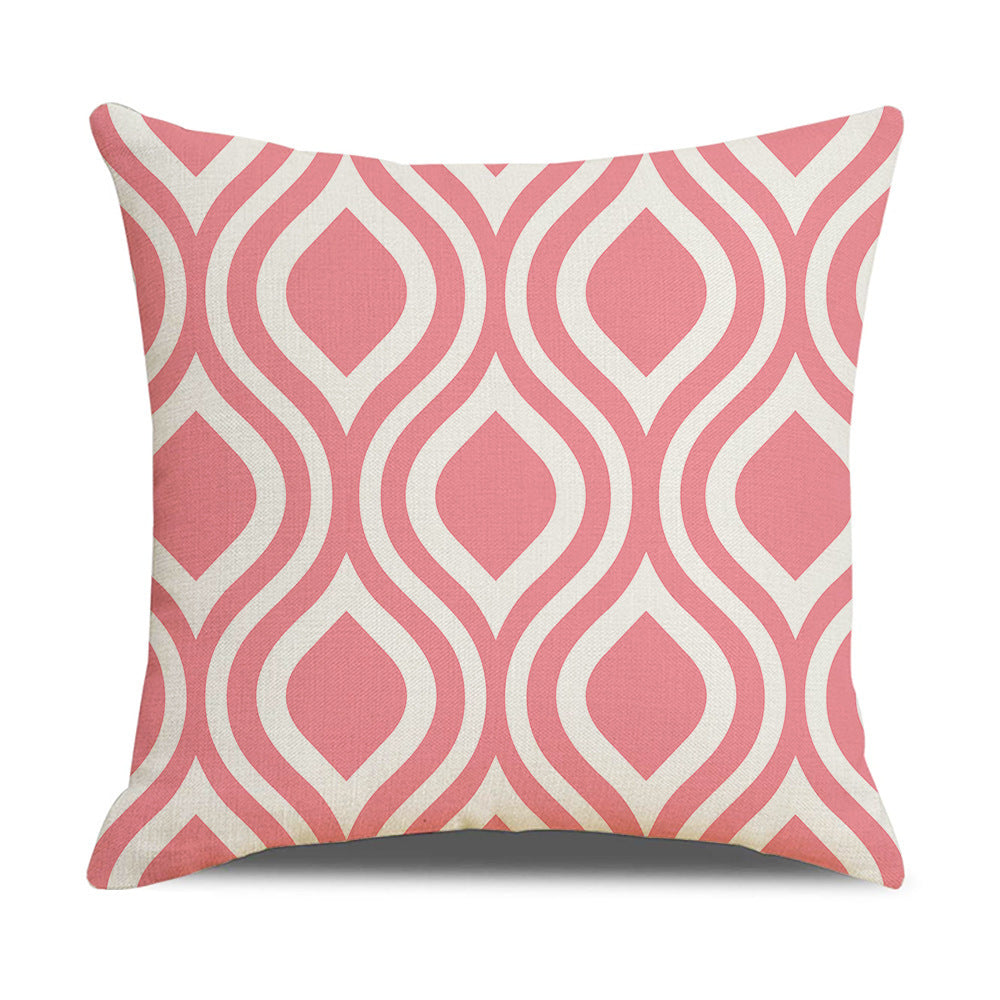 Funda de Almohada de Lino Diseño Geométrico, Estilo Moderno y Confort Premium. Hermosas.