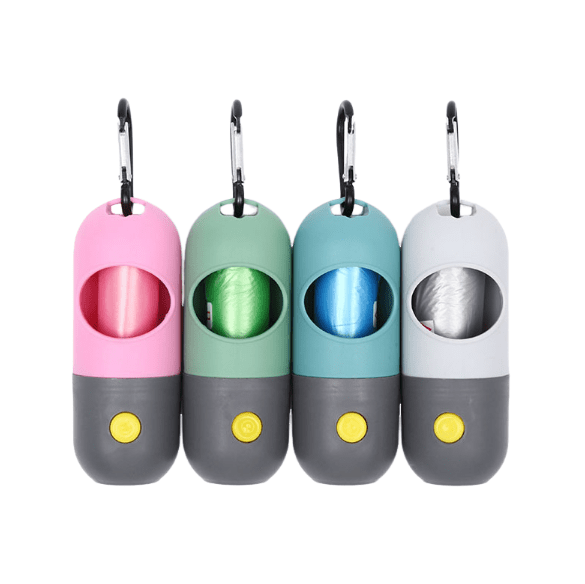 eprolo Dispensador LED de Bolsas para Mascotas, Luz Incorporada, Multifuncional y Portátil | Noctryx