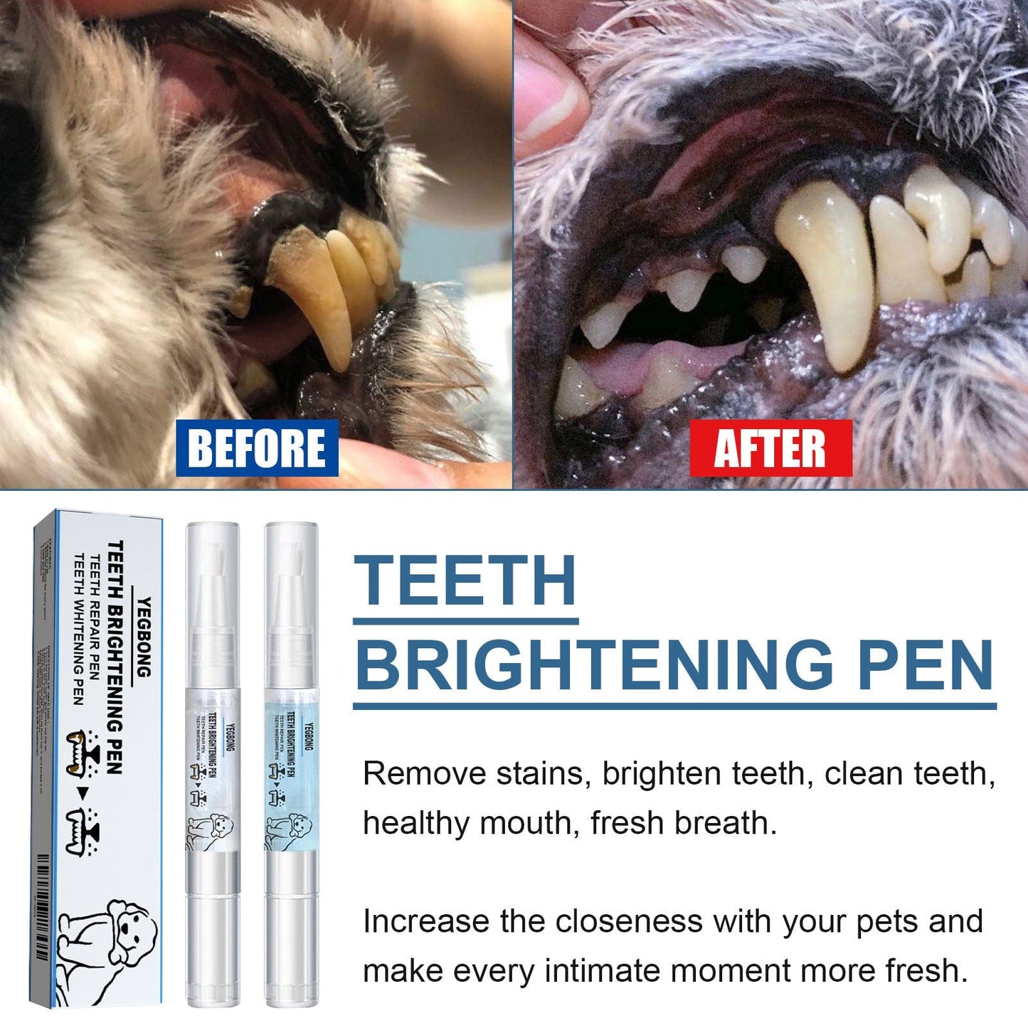 eprolo Pet Toothbrush Lápiz de Limpieza Dental para Mascotas 🦷🐶🐱 | NOCTRYX