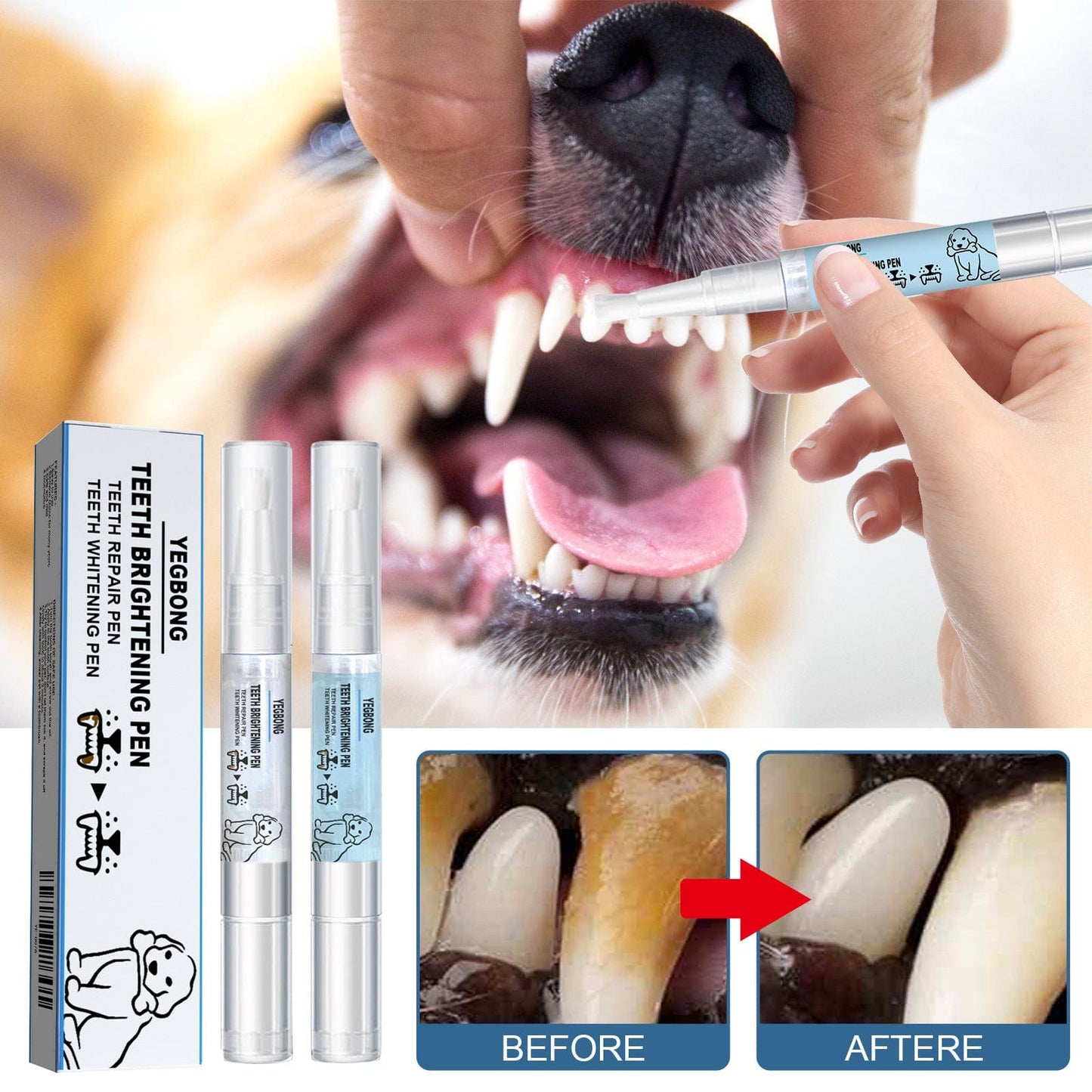 eprolo Pet Toothbrush Lápiz de Limpieza Dental para Mascotas 🦷🐶🐱 | NOCTRYX