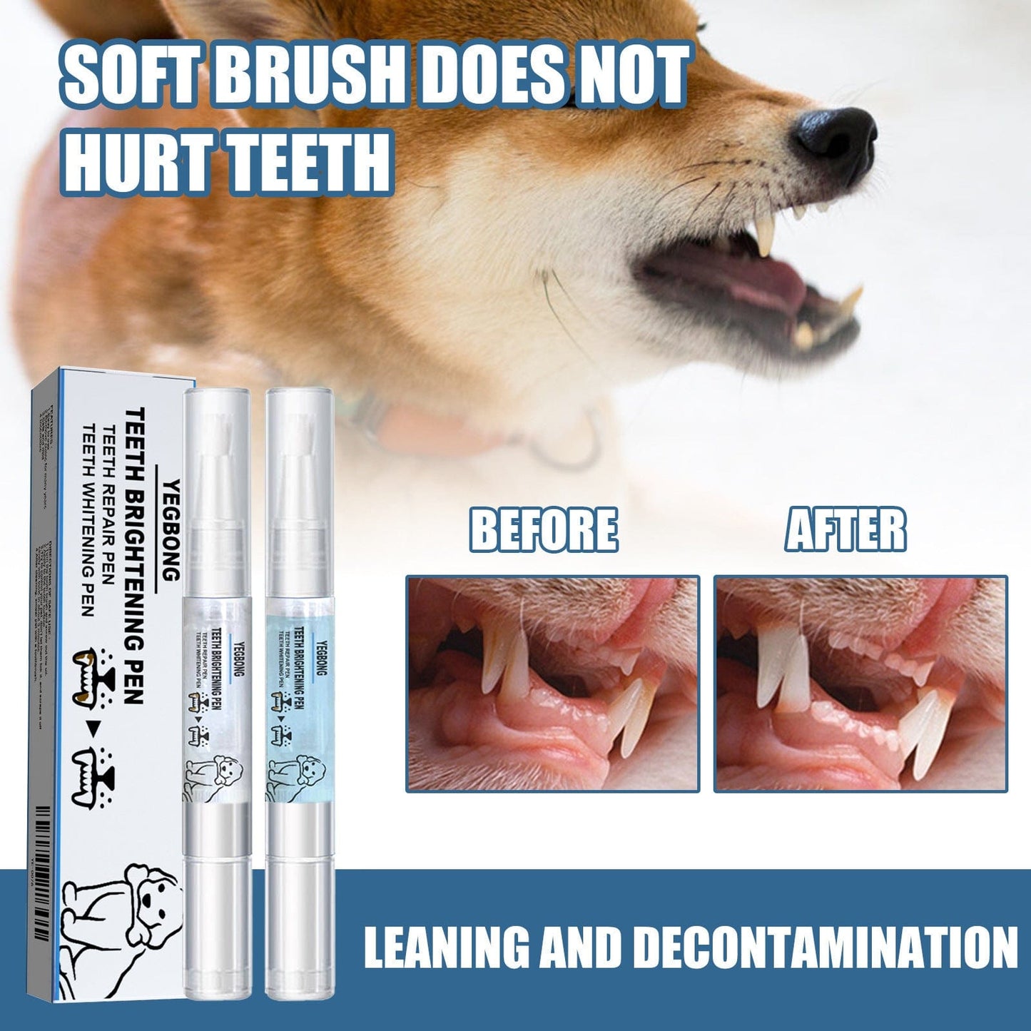 eprolo Pet Toothbrush Lápiz de Limpieza Dental para Mascotas 🦷🐶🐱 | NOCTRYX