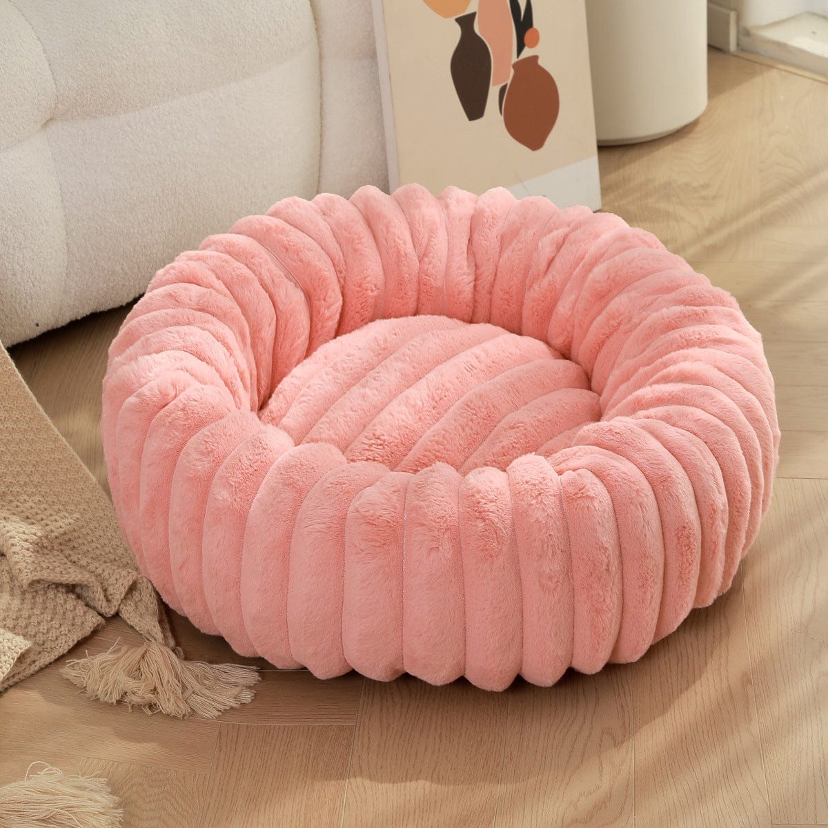 eprolo pink / 40cm Cama para Mascotas de Peluche 🐾 Comodidad | Noctryx