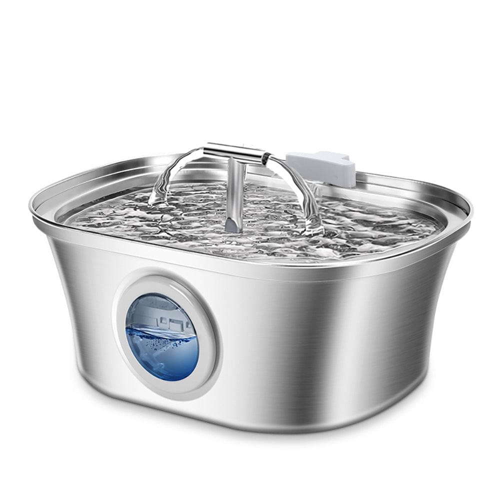 eprolo Tecnología para Mascotas 3.2L-Corsair T double round wi Dispensador Automático de Agua para Mascotas en Acero Inoxidable, USB Duradero | NOCTRYX