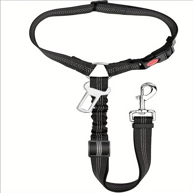 eprolo Tecnología para Mascotas Black / 1.1米*2.5cm Cinturón de Seguridad para tu mascota, uso en Coche | NOCTRYX