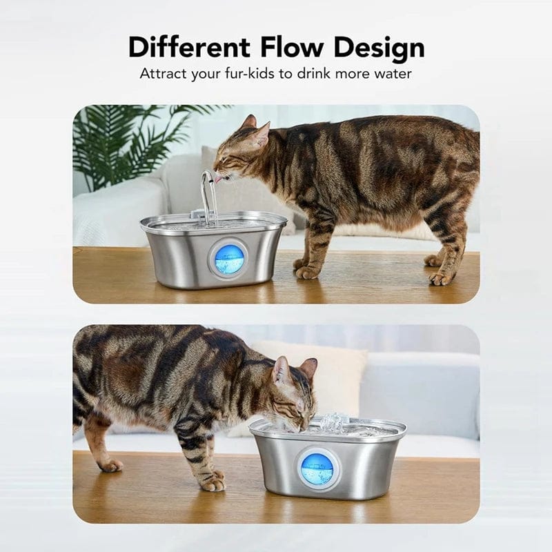 eprolo Tecnología para Mascotas Dispensador Automático de Agua para Mascotas en Acero Inoxidable, USB Duradero | NOCTRYX