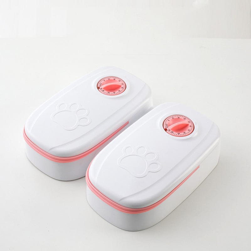eprolo Tecnología para Mascotas Double meal pink Comedero para Gatos , Alimentación Programada y Cuantificada 🐱⏰| Noctryx