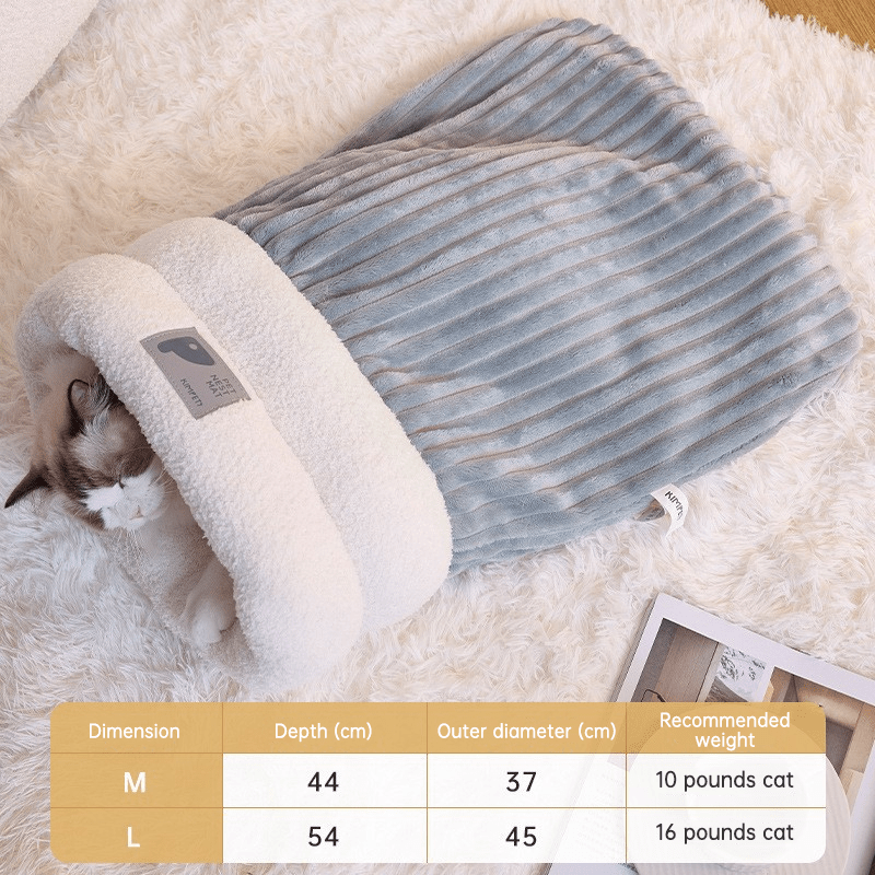 eprolo Tecnología para Mascotas Gray blue / M Saco de Dormir Autocalentable y Acogedora para Gatos | NOCTRYX