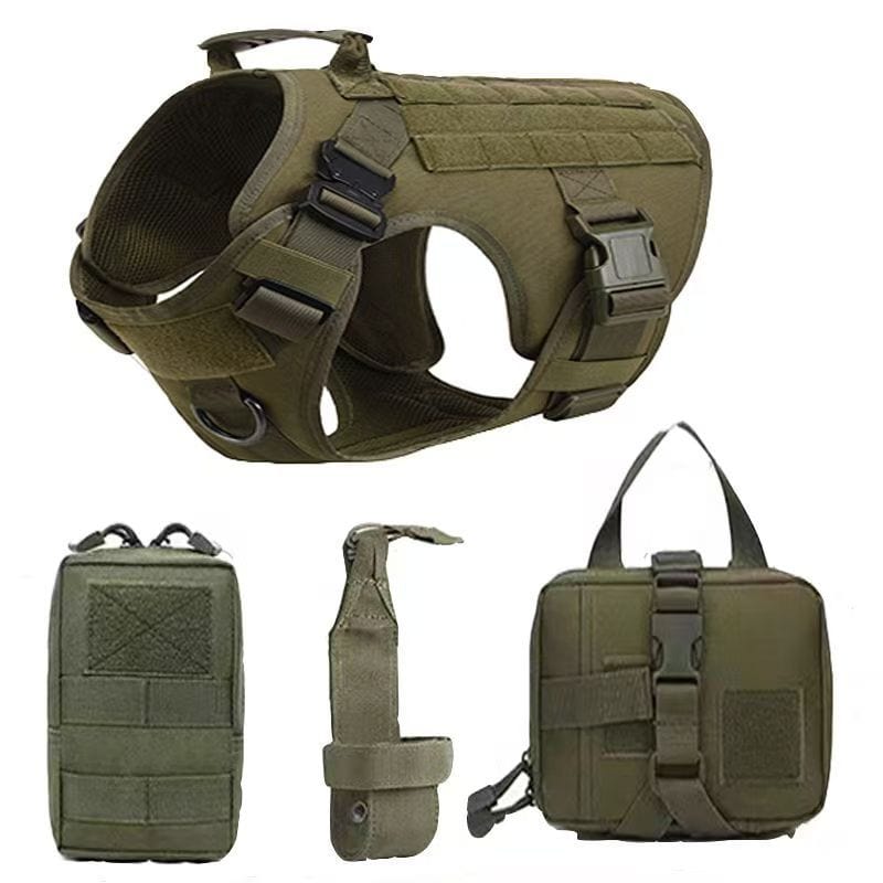 eprolo Tecnología para Mascotas Green 4-piece set / S Chaleco para Perro con Botella de Agua y Bolsa Médica | NOCTRYX